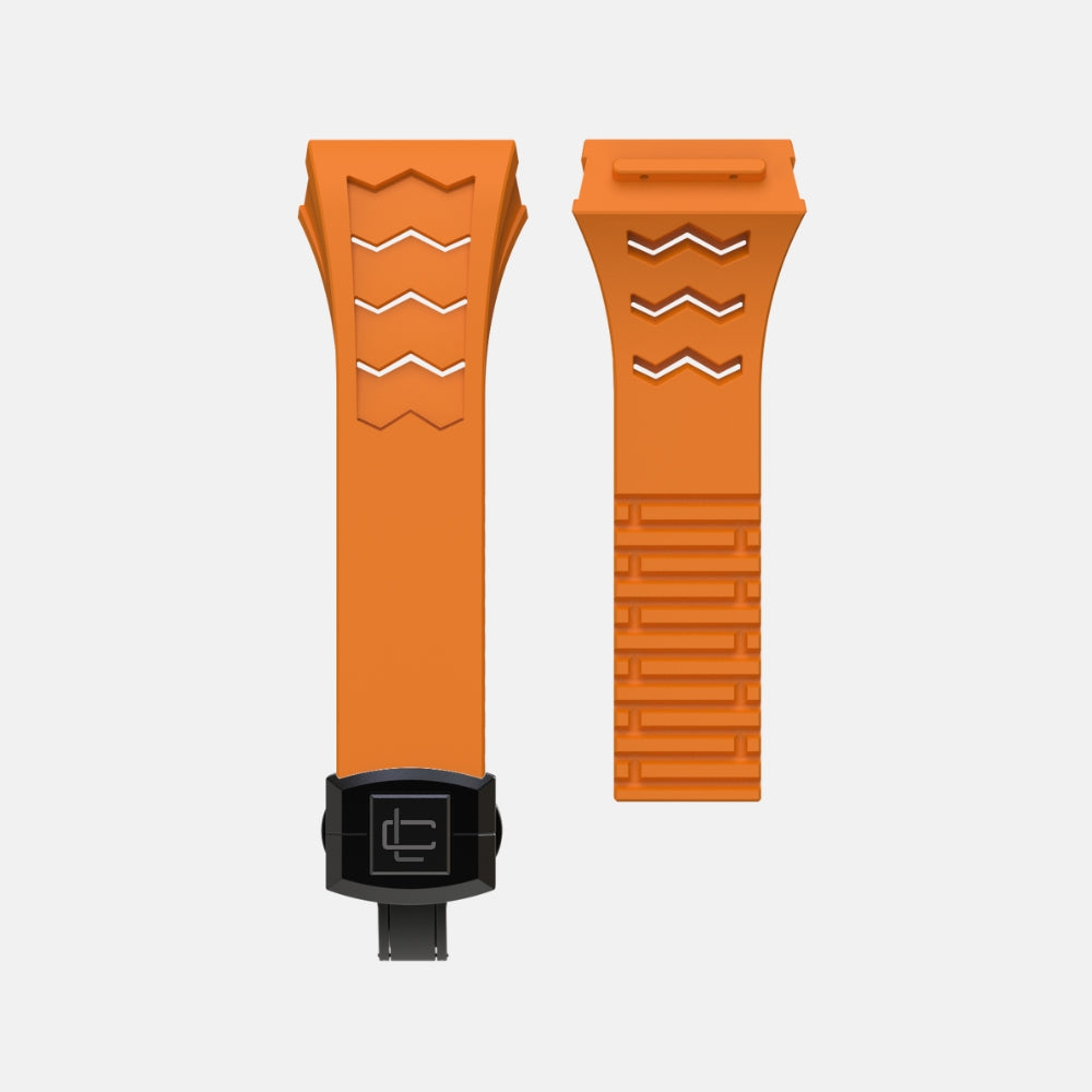 Fluoro Rubber Strap of Carbon Fiber Edition Case 49MM- Black Buckle