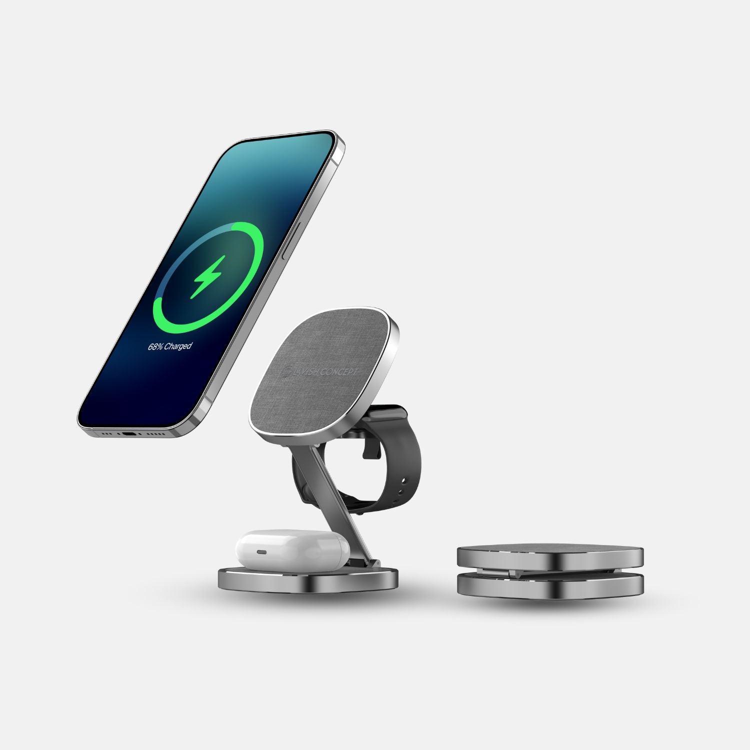 World's Smallest 3in1 Magsafe Wireless Charger - NanoMag Trio