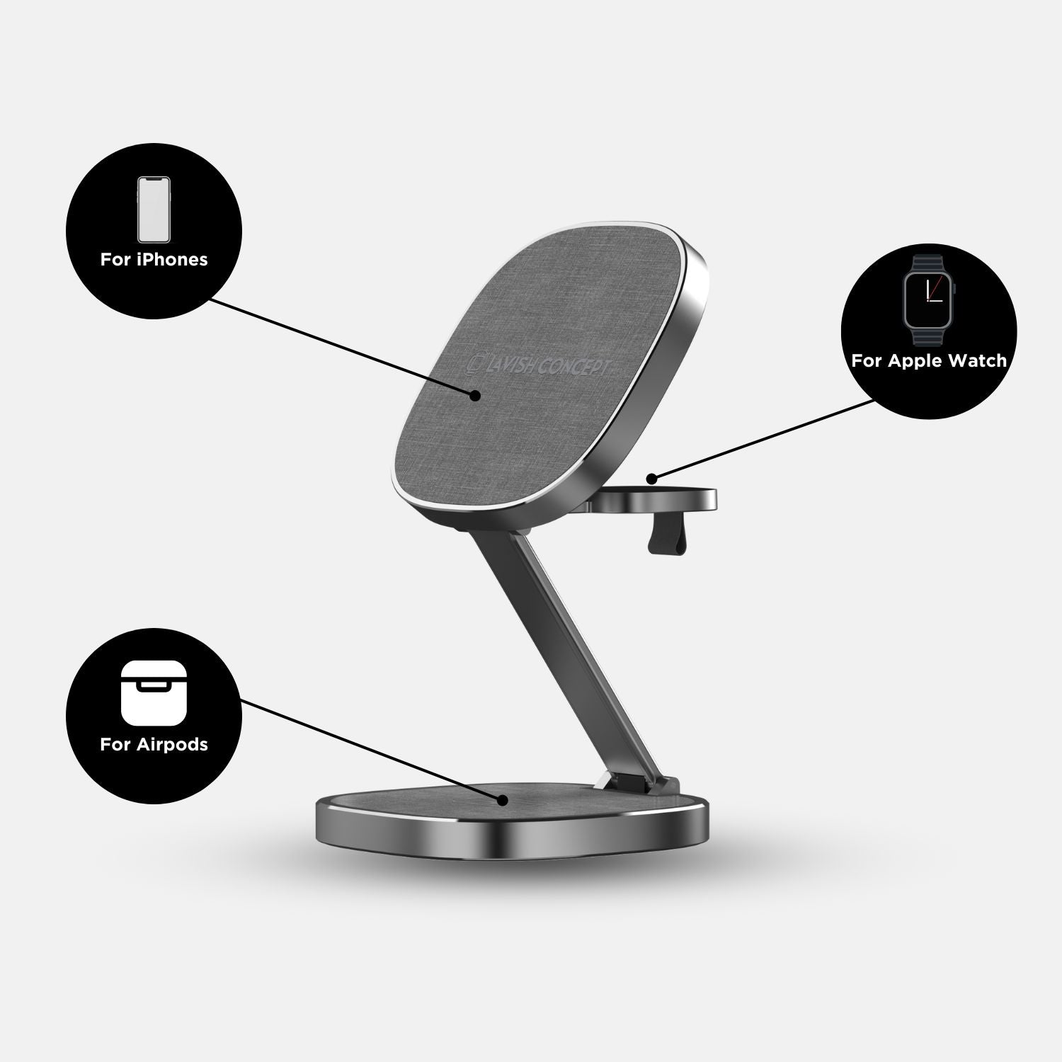 World's Smallest 3in1 Magsafe Wireless Charger - NanoMag Trio