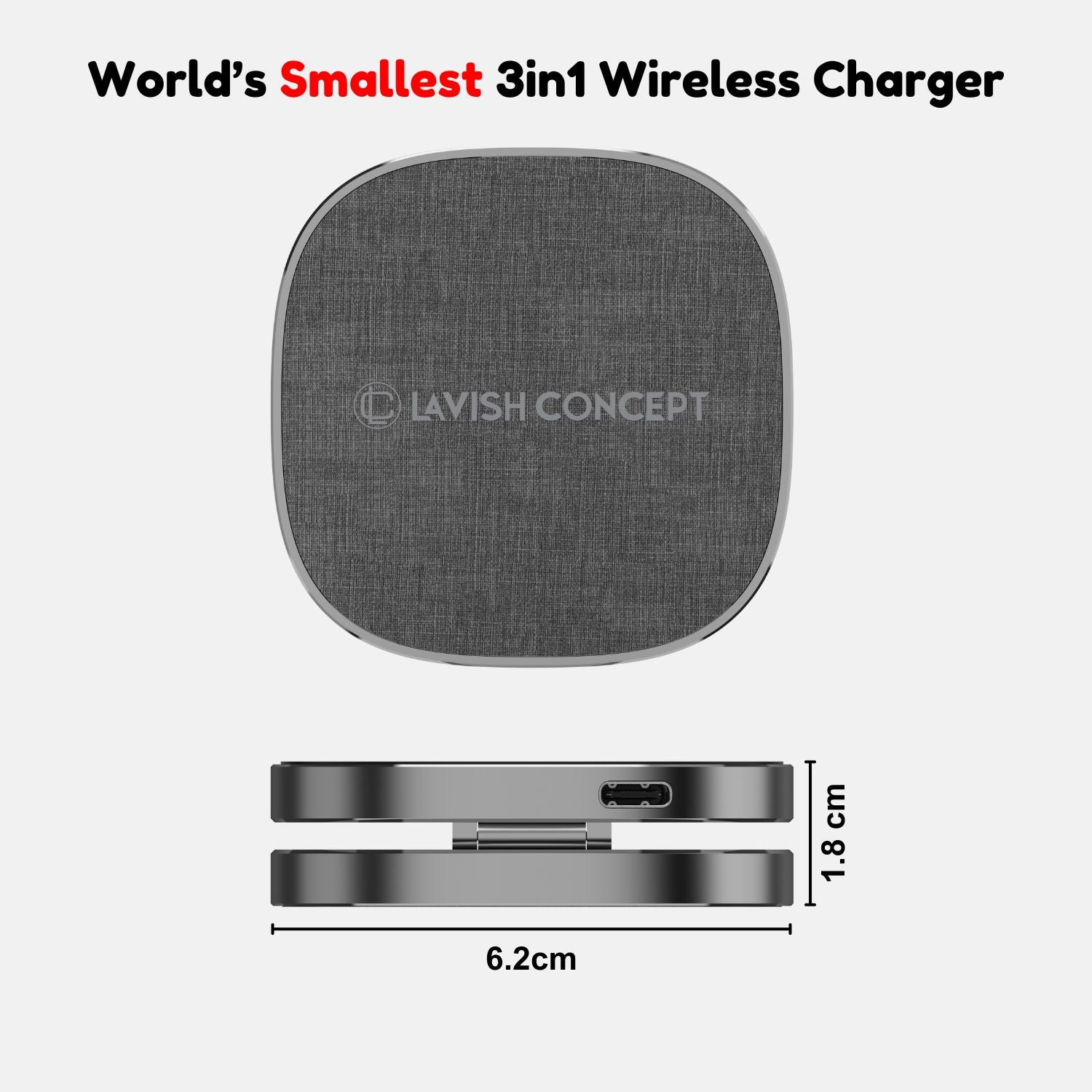 World's Smallest 3in1 Magsafe Wireless Charger - NanoMag Trio