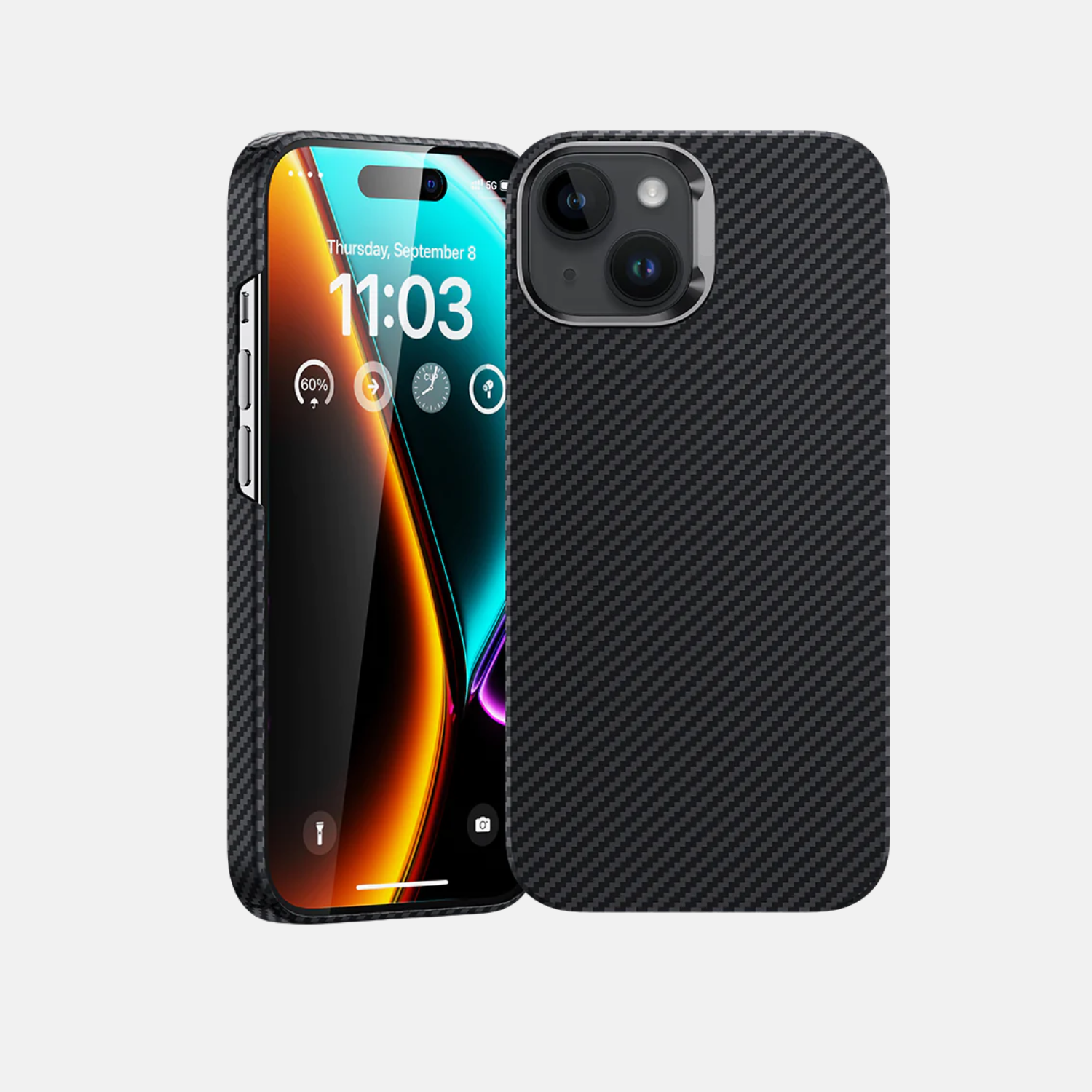 iPhone 15 Plus Ultra-Sleek Real Carbon Fiber Protective Back Cover