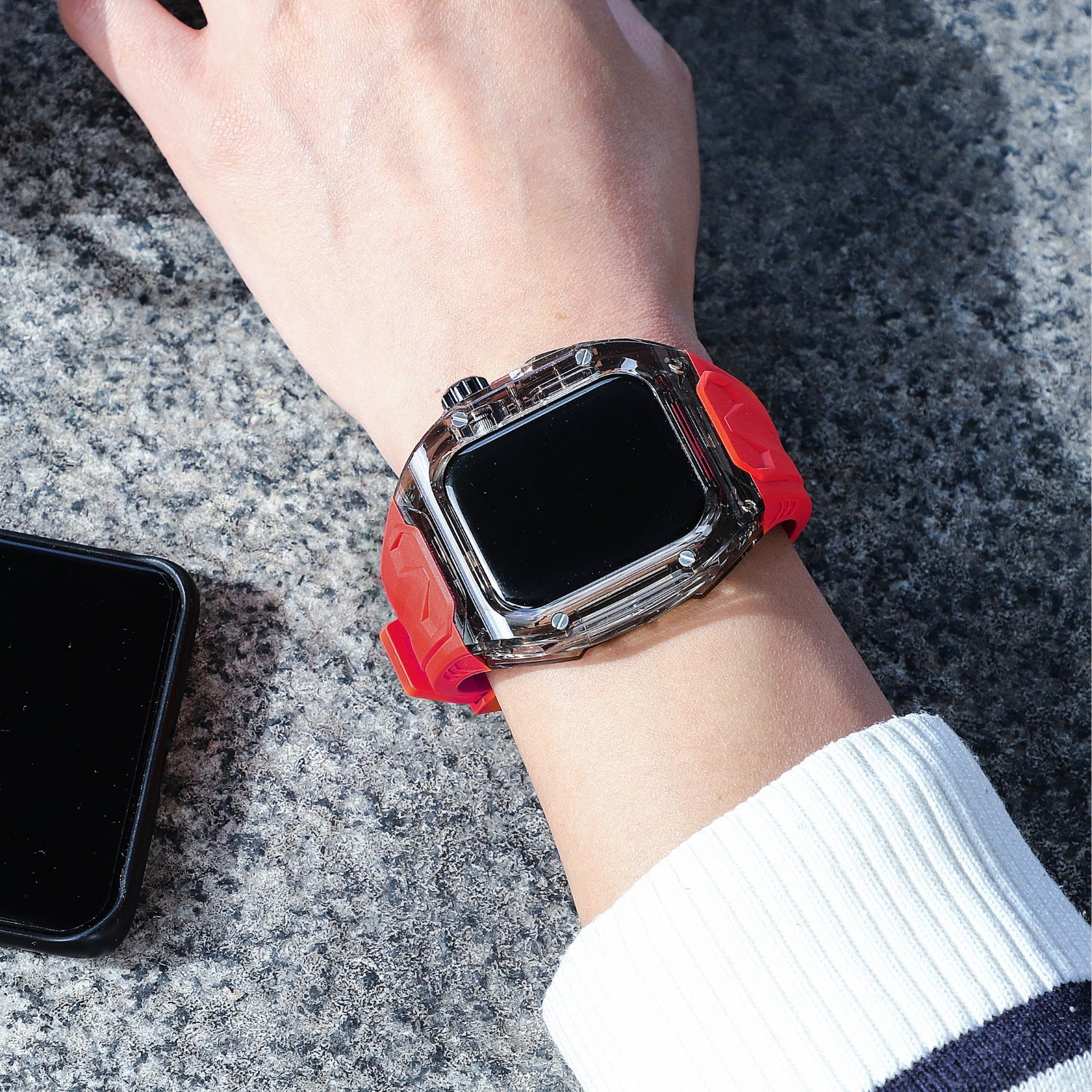 45/44MM Crystal Black Edition- Red