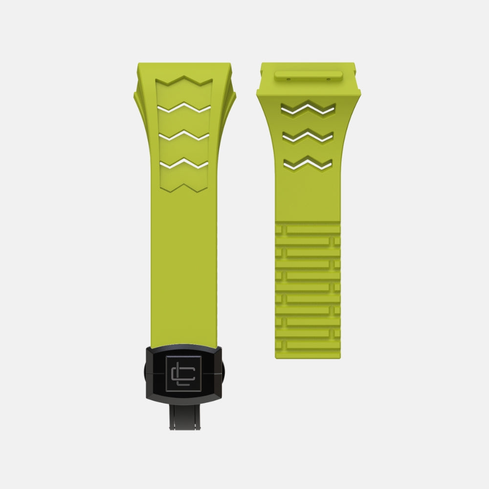 Fluoro Rubber Strap of Carbon Fiber Edition Case 49MM- Black Buckle