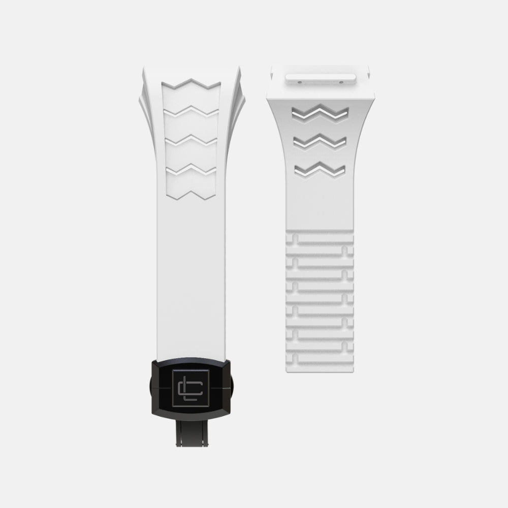 Fluoro Rubber Strap of Carbon Fiber Edition Case 49MM- Black Buckle