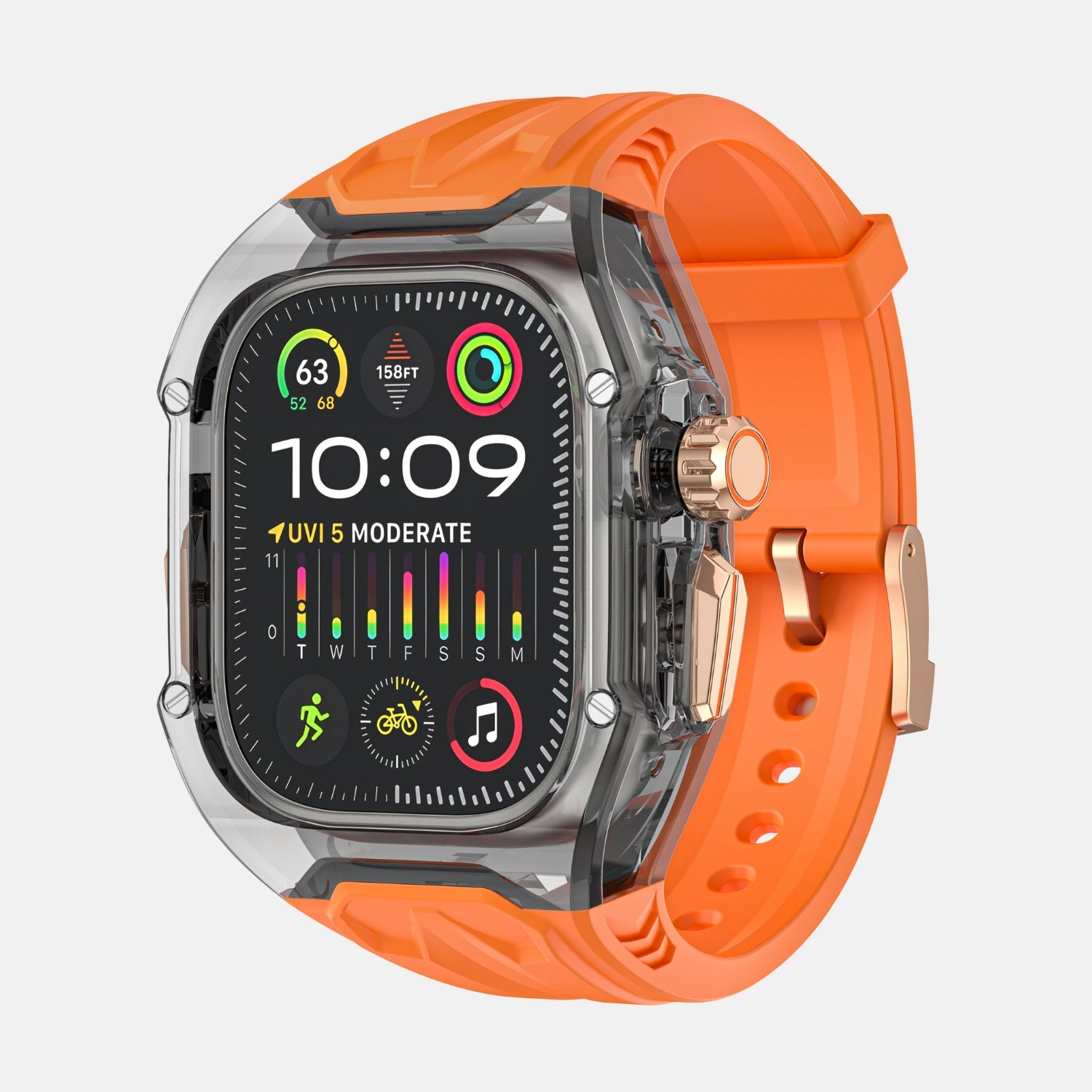 49MM Crystal Black Edition- Orange
