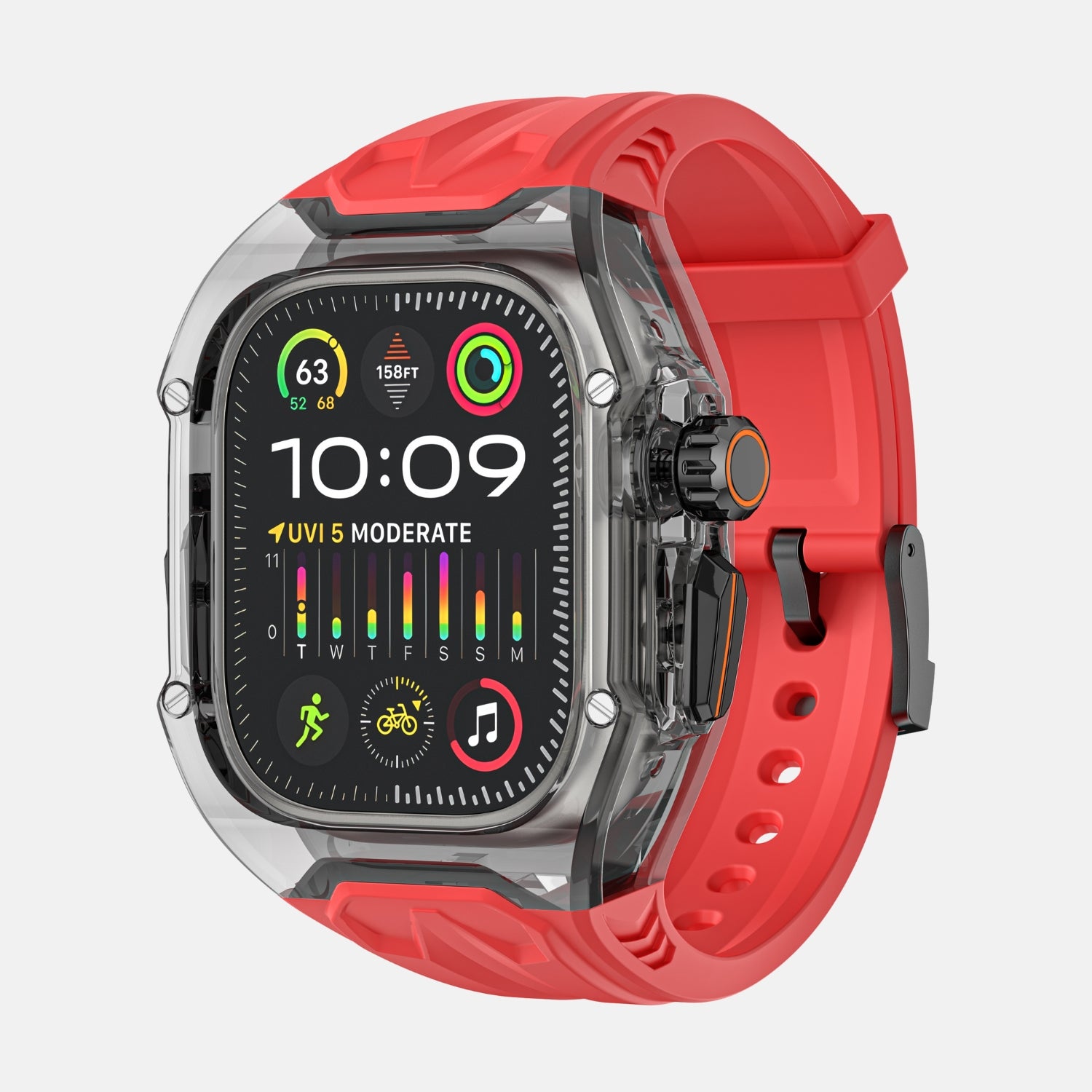 49MM Crystal Black Edition- Red