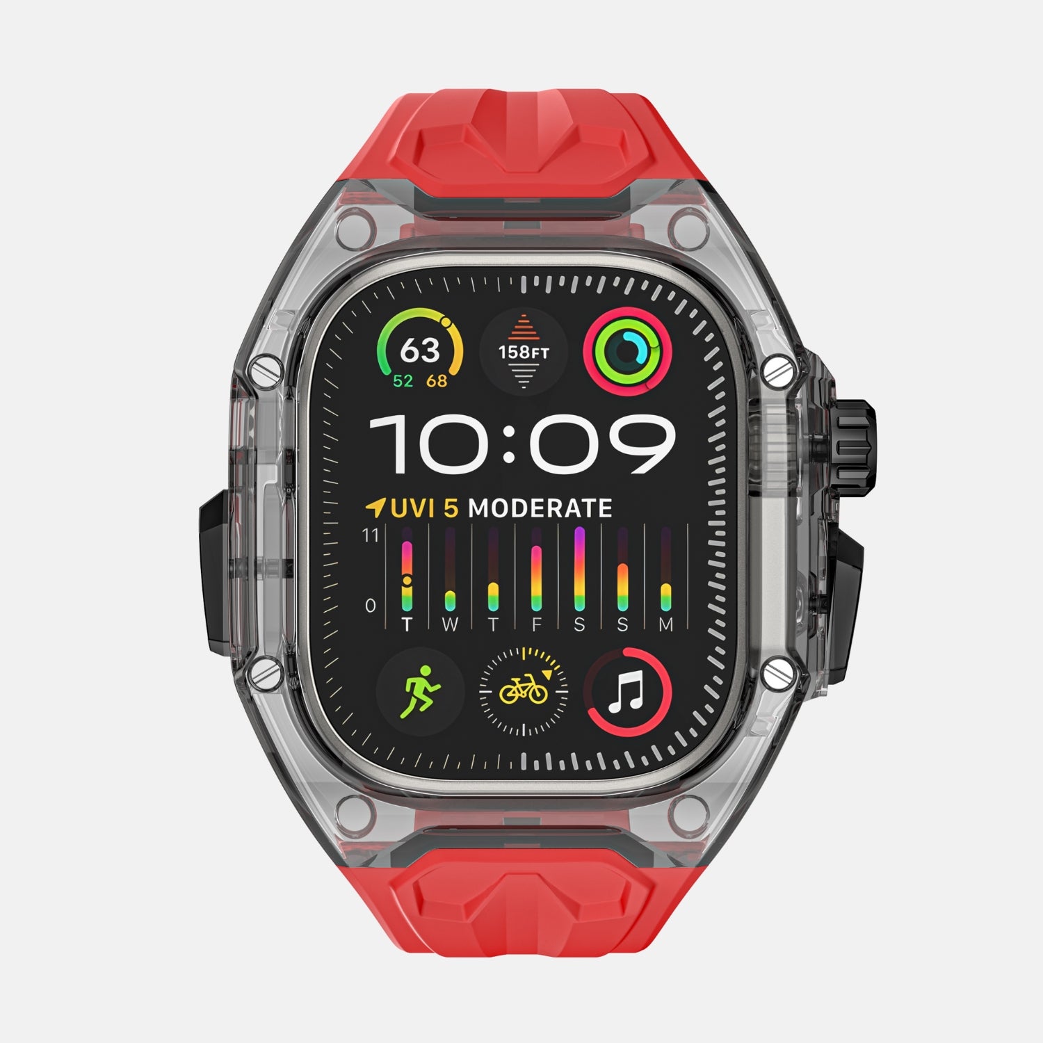 49MM Crystal Black Edition- Red