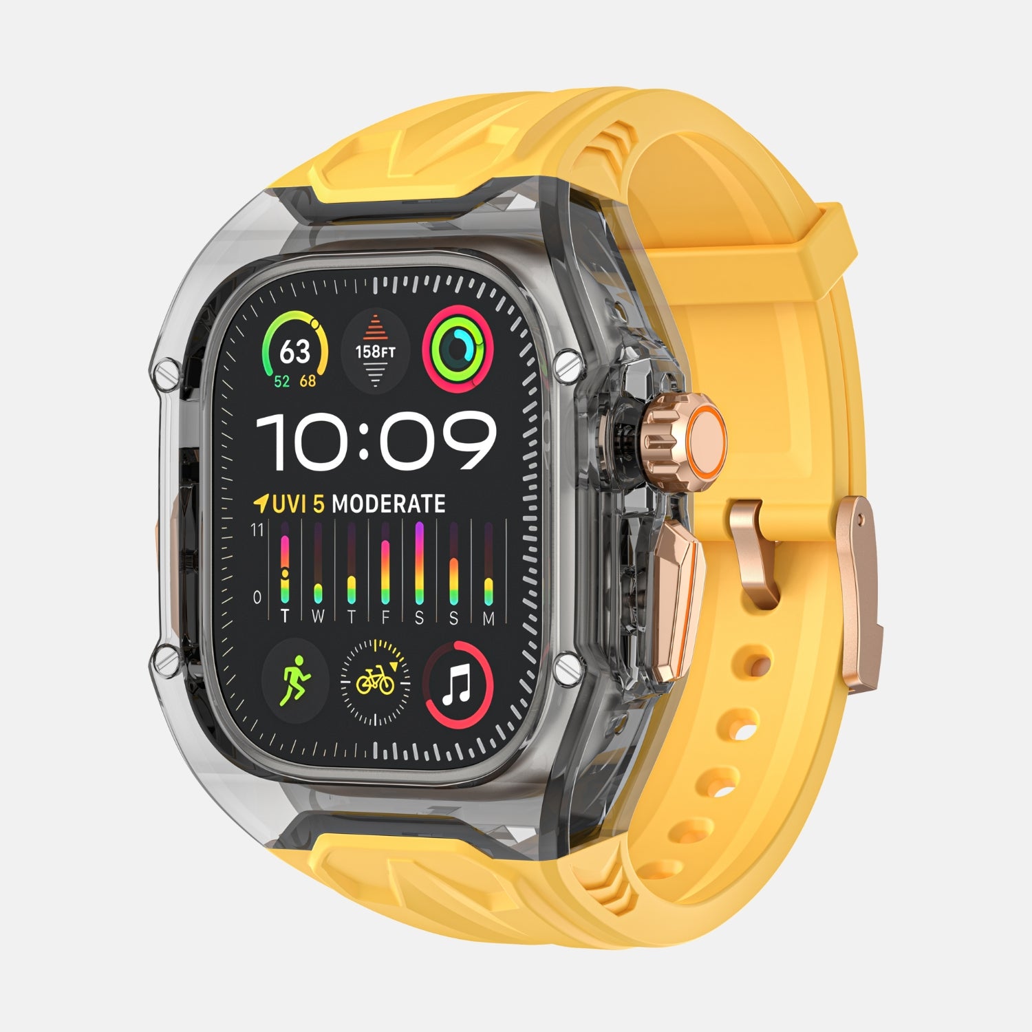 49MM Crystal Black Edition- Yellow