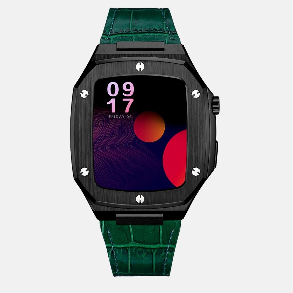 44MM Black Luxury Edition Case- Leather Strap
