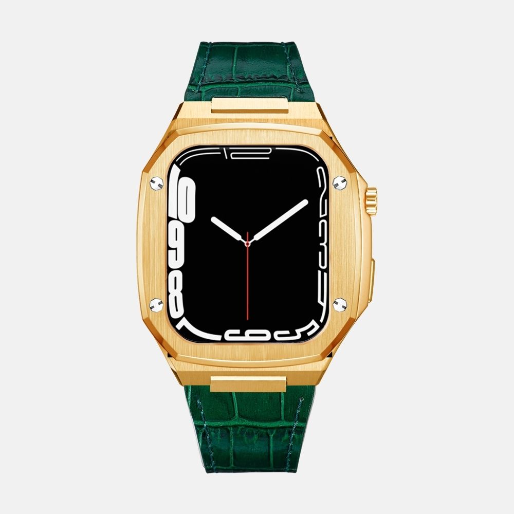 45MM Gold Luxury Edition Case- Leather Strap