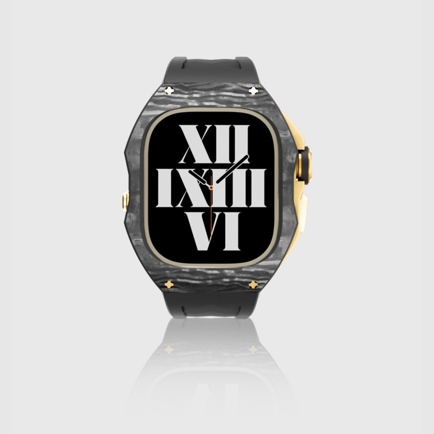 49MM Carbon Fiber Edition Case - Gold