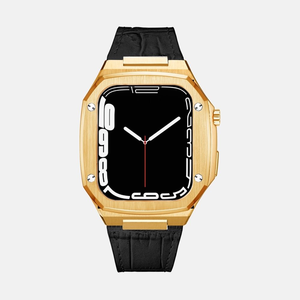 45MM Gold Luxury Edition Case- Leather Strap
