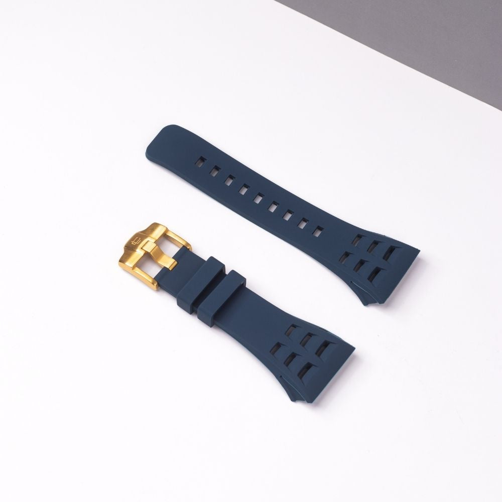 SILICONE STRAP OF SPORT LUXURY CASE 44&45MM- GOLD BUCKLE