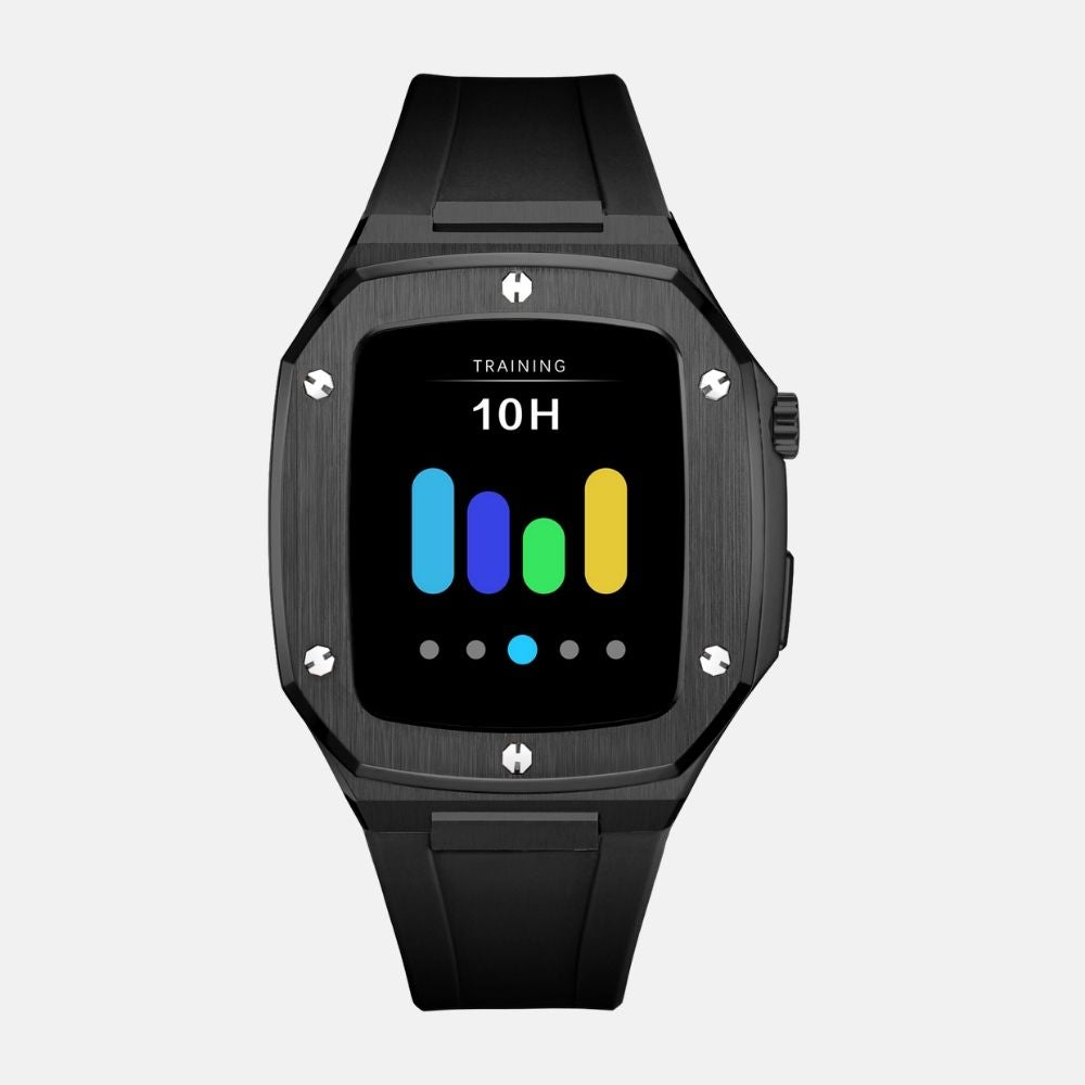 44MM Black Luxury Edition Case- Silicone Strap