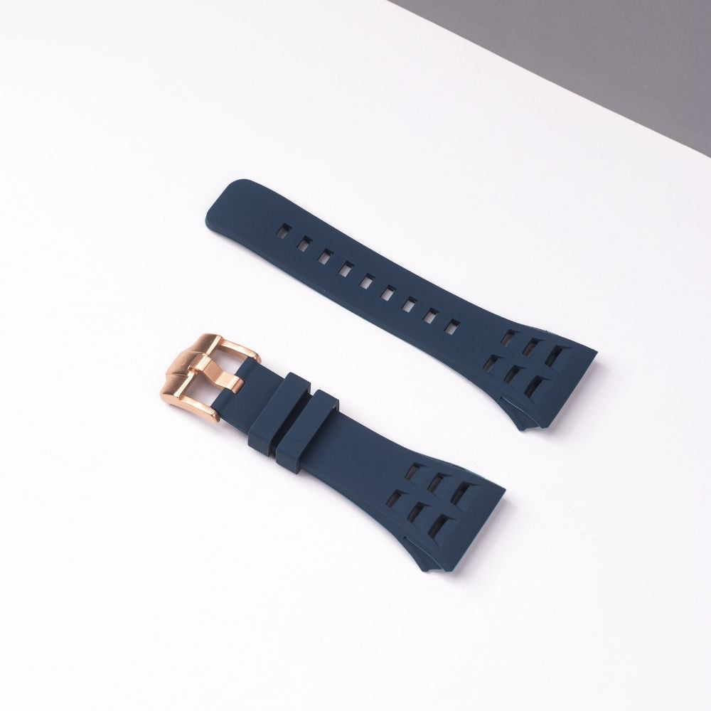 SILICONE STRAP OF SPORT LUXURY CASE 44&45MM- ROSEGOLD BUCKLE