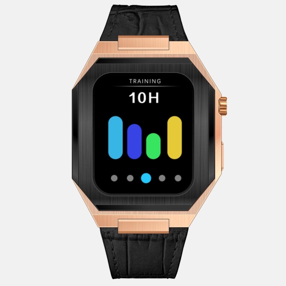 44MM Dual Tone Rosegold Luxury Edition Case- Leather Strap