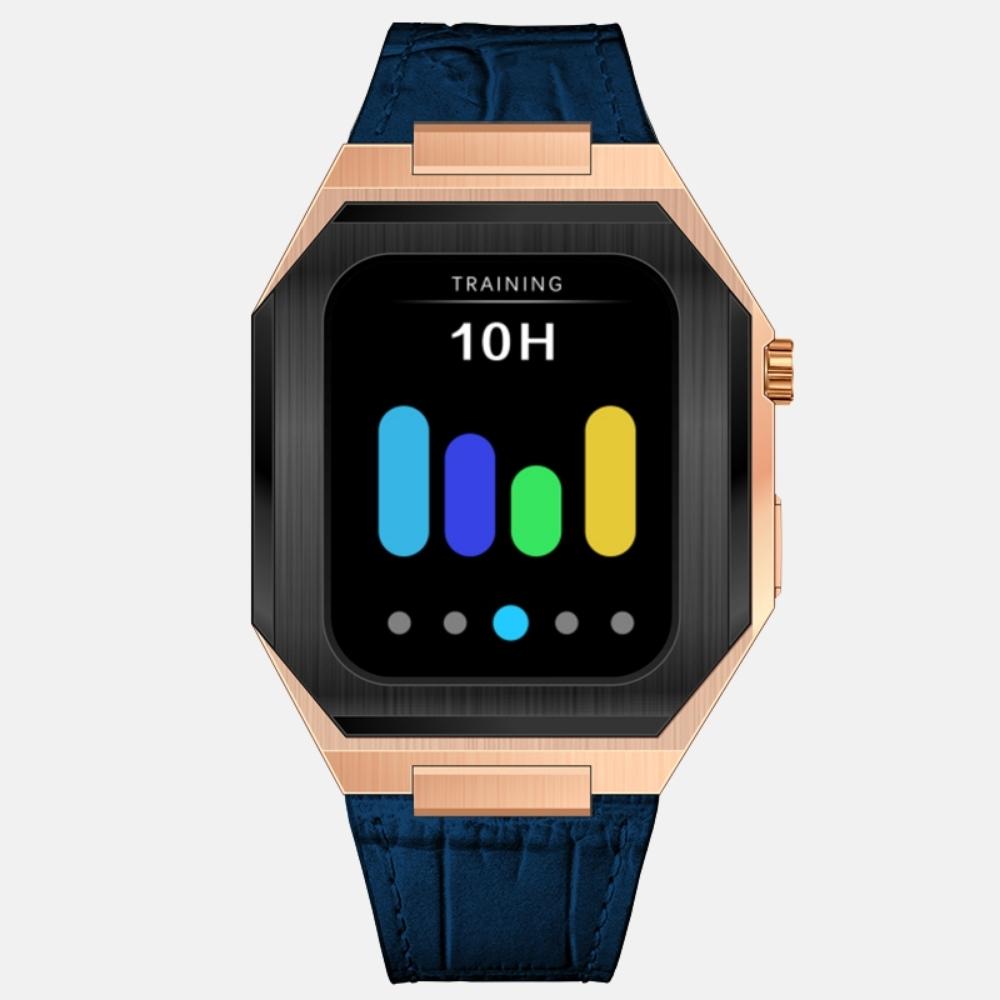 44MM Dual Tone Rosegold Luxury Edition Case- Leather Strap