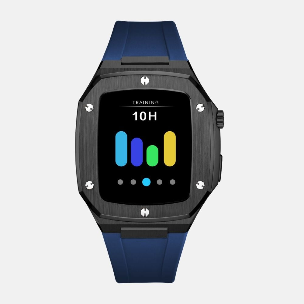 44MM Black Luxury Edition Case- Silicone Strap