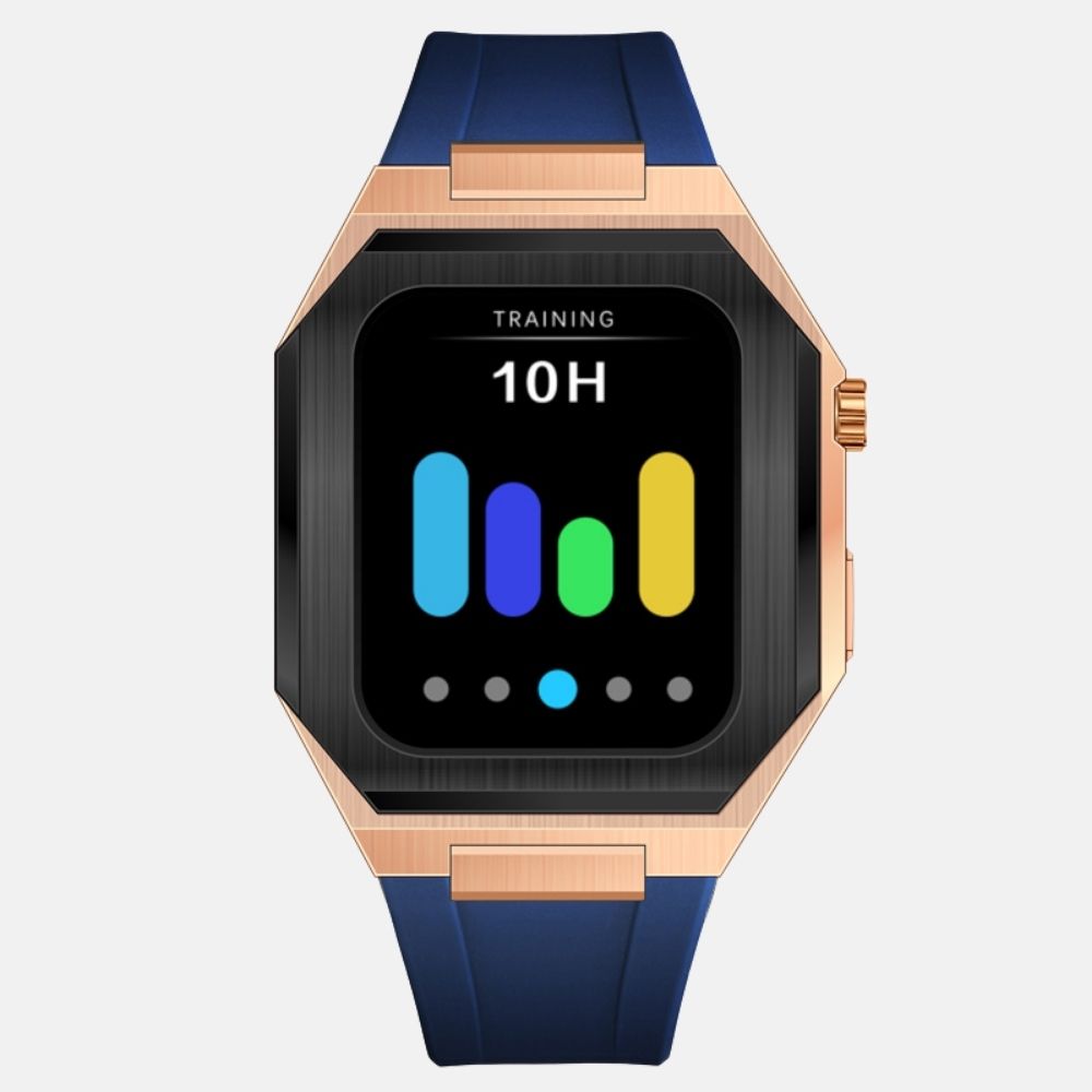 44MM Dual Tone Rosegold Luxury Edition Case- Silicone Strap