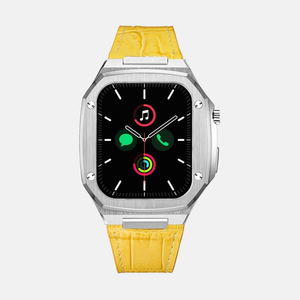 45MM Silver Luxury Edition Case- Leather Strap