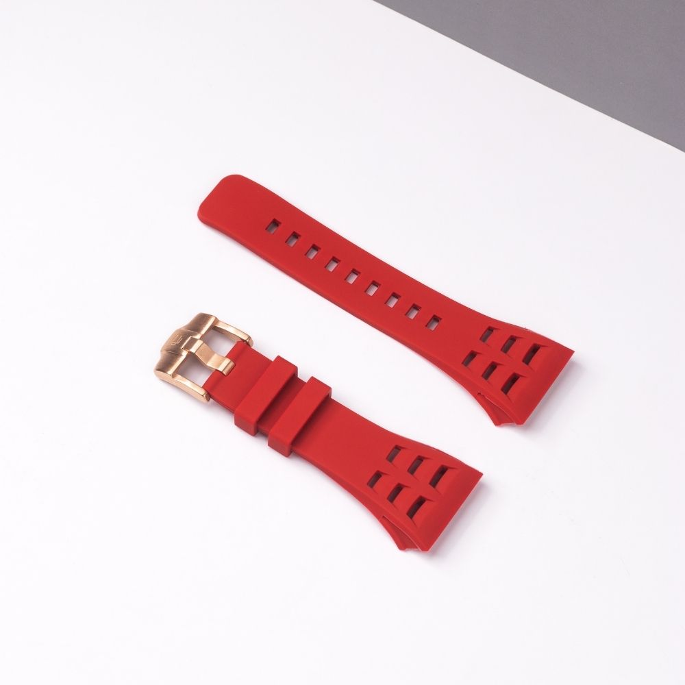 SILICONE STRAP OF SPORT LUXURY CASE 44&45MM- ROSEGOLD BUCKLE