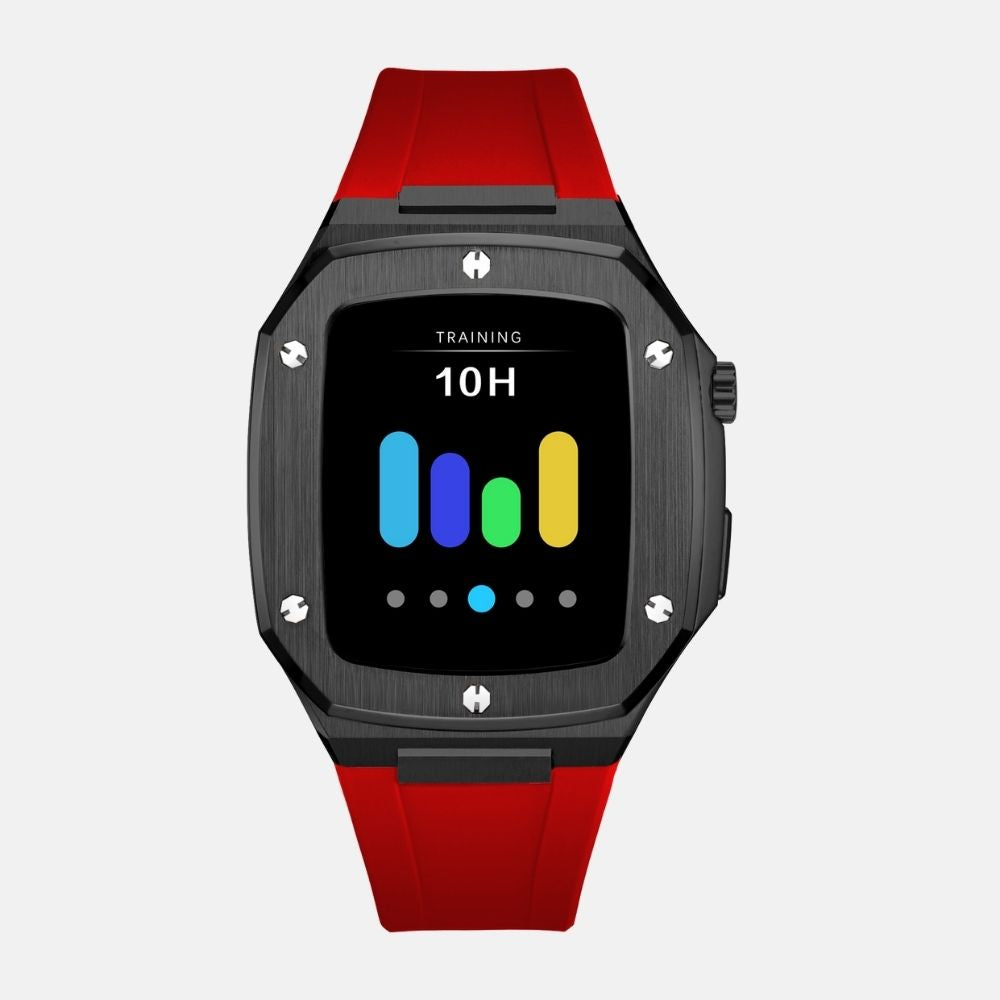 44MM Black Luxury Edition Case- Silicone Strap