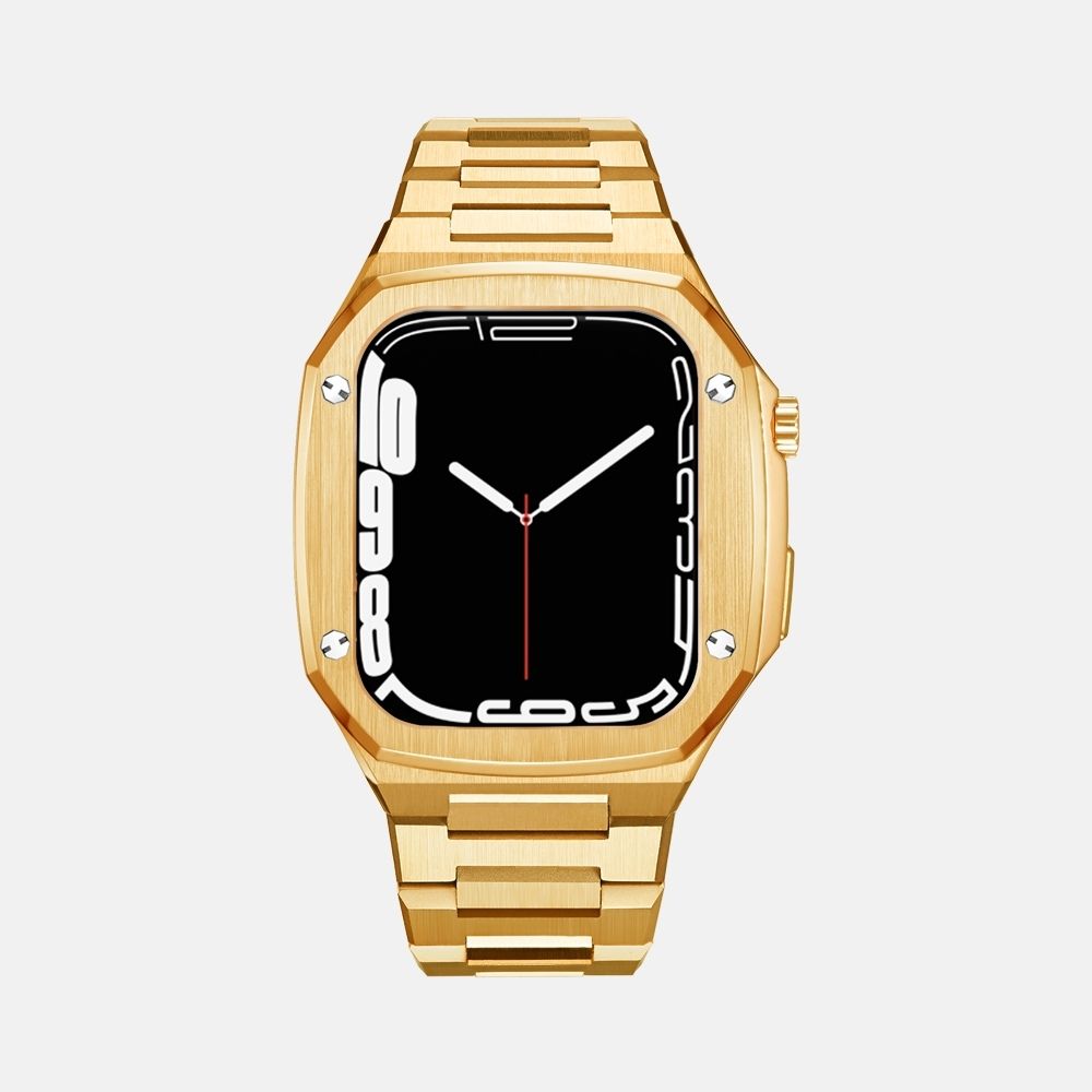 45-mm-Goldgehäuse der Luxury Edition - Edelstahlarmband