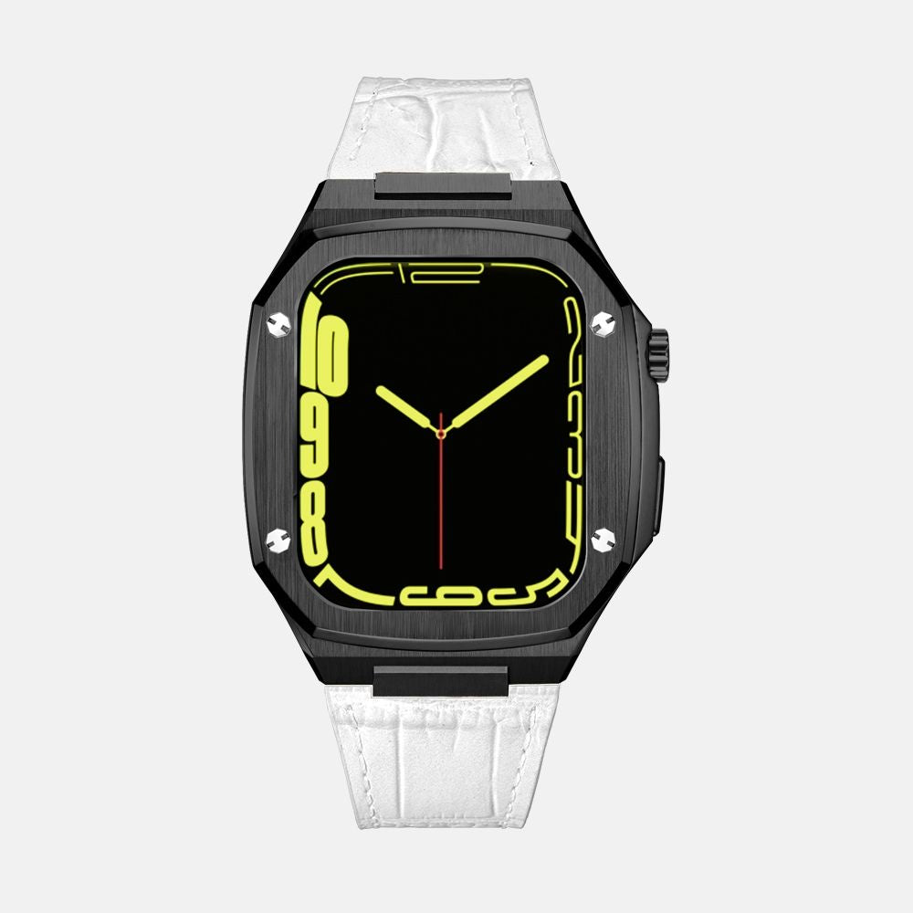 45MM Black Luxury Edition Case- Leather Strap