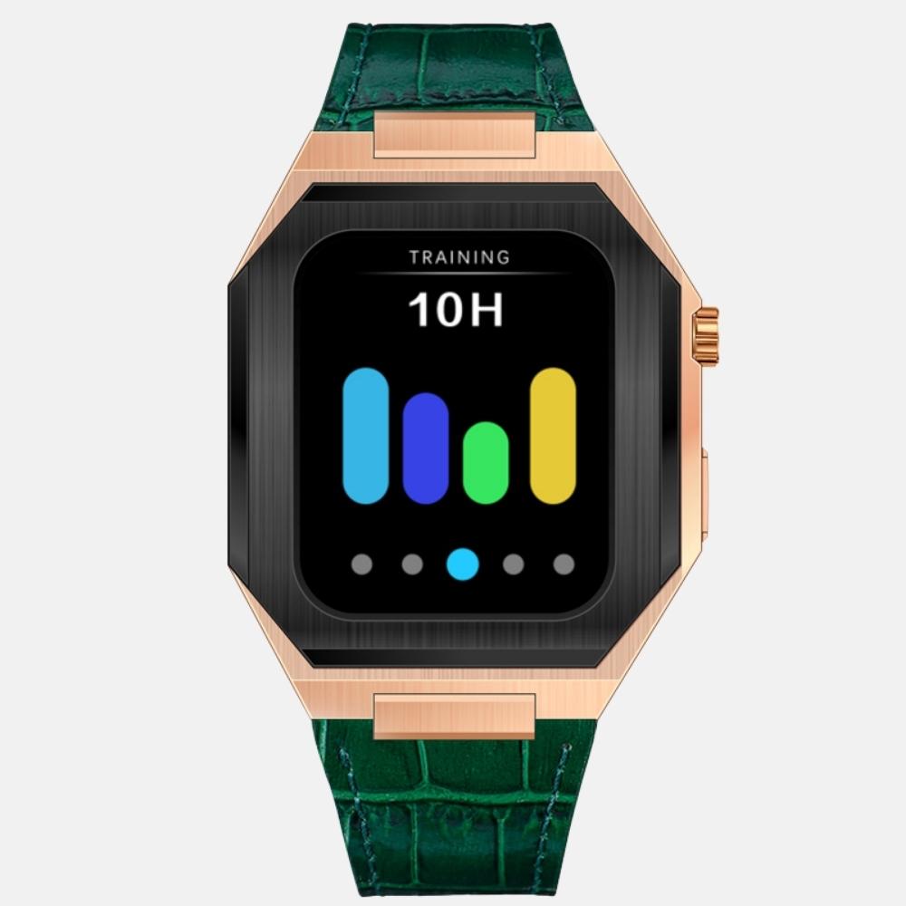44MM Dual Tone Rosegold Luxury Edition Case- Leather Strap