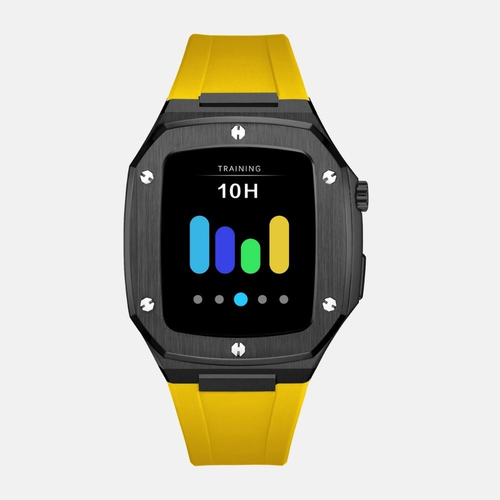 44MM Black Luxury Edition Case- Silicone Strap