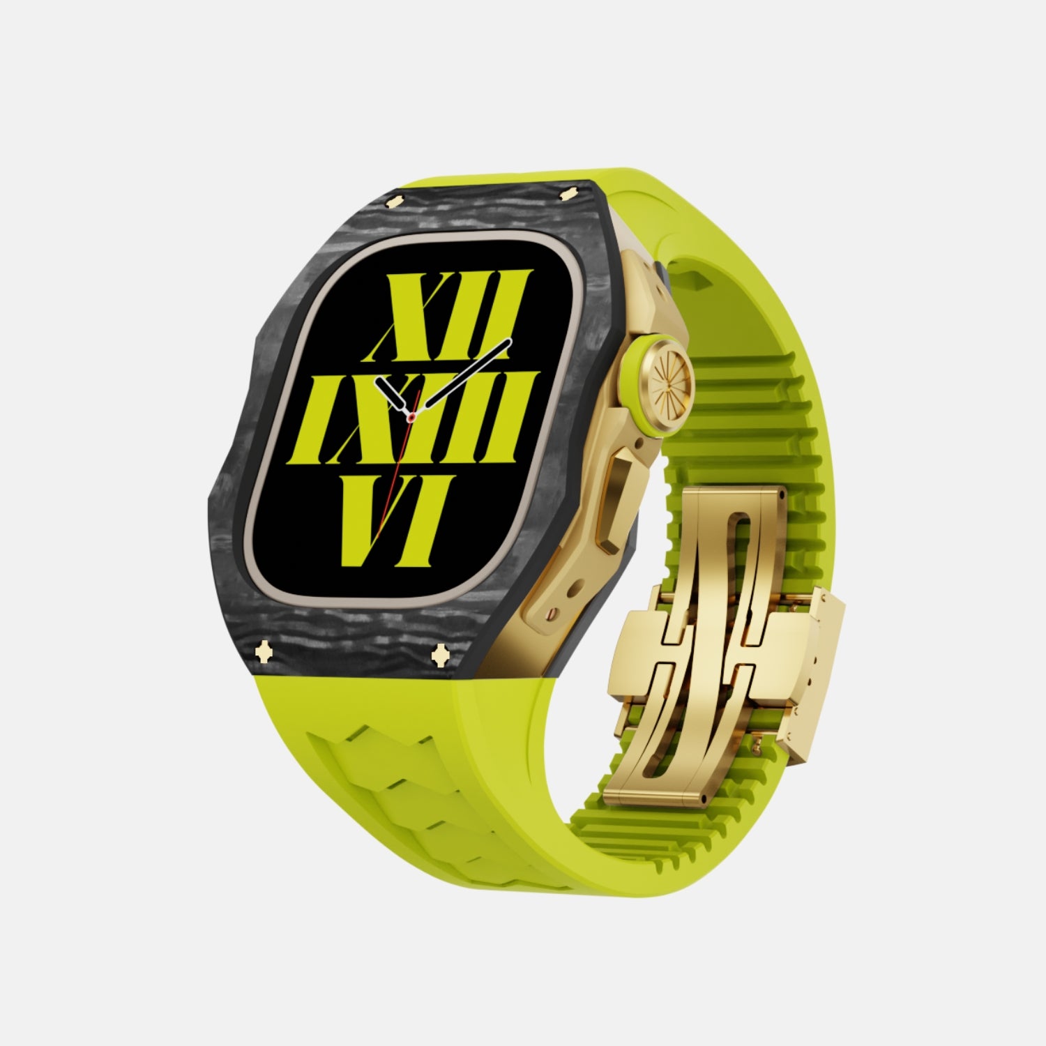 49MM Carbon Fiber Edition Case - Gold