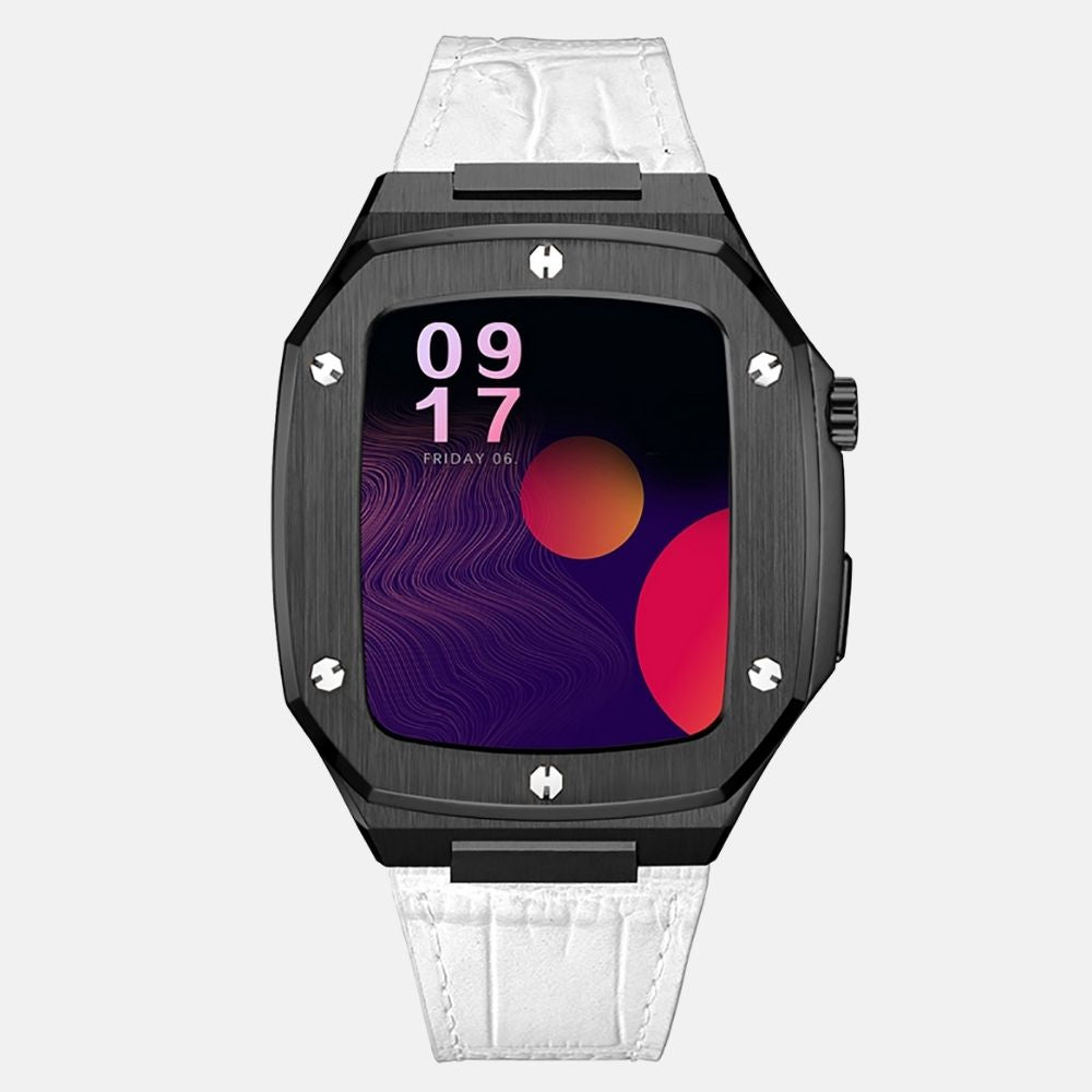 44MM Black Luxury Edition Case- Leather Strap