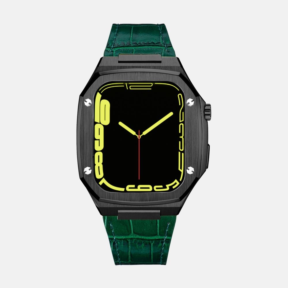 45MM Black Luxury Edition Case- Leather Strap