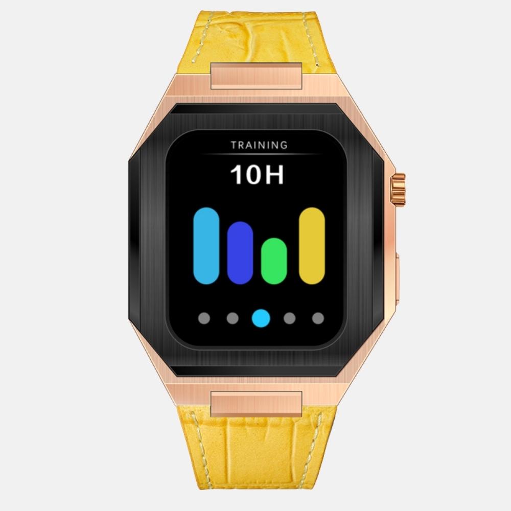 44MM Dual Tone Rosegold Luxury Edition Case- Leather Strap