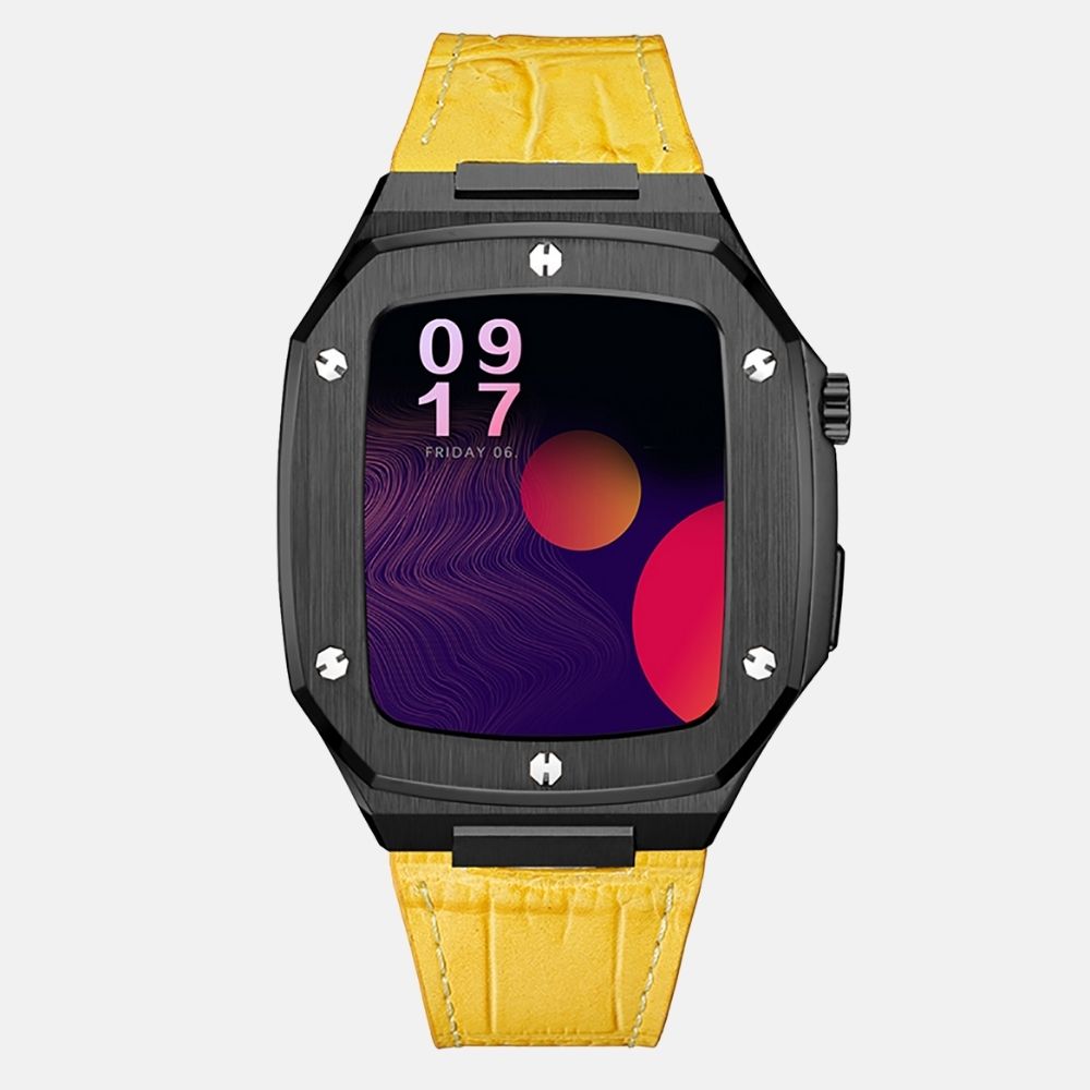 44MM Black Luxury Edition Case- Leather Strap