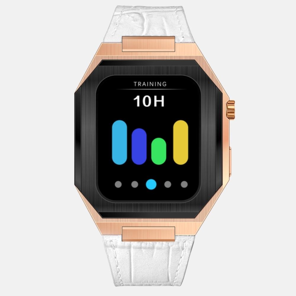 44MM Dual Tone Rosegold Luxury Edition Case- Leather Strap