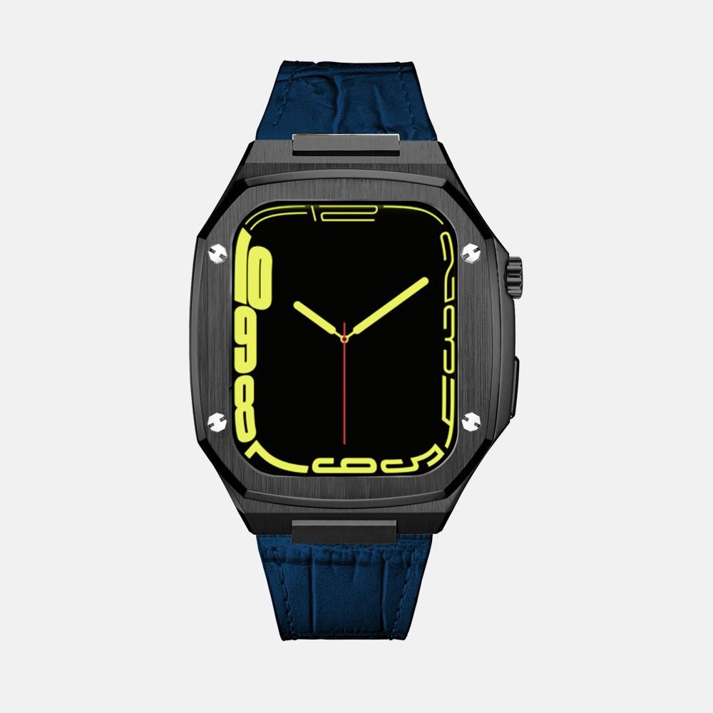 45MM Black Luxury Edition Case- Leather Strap
