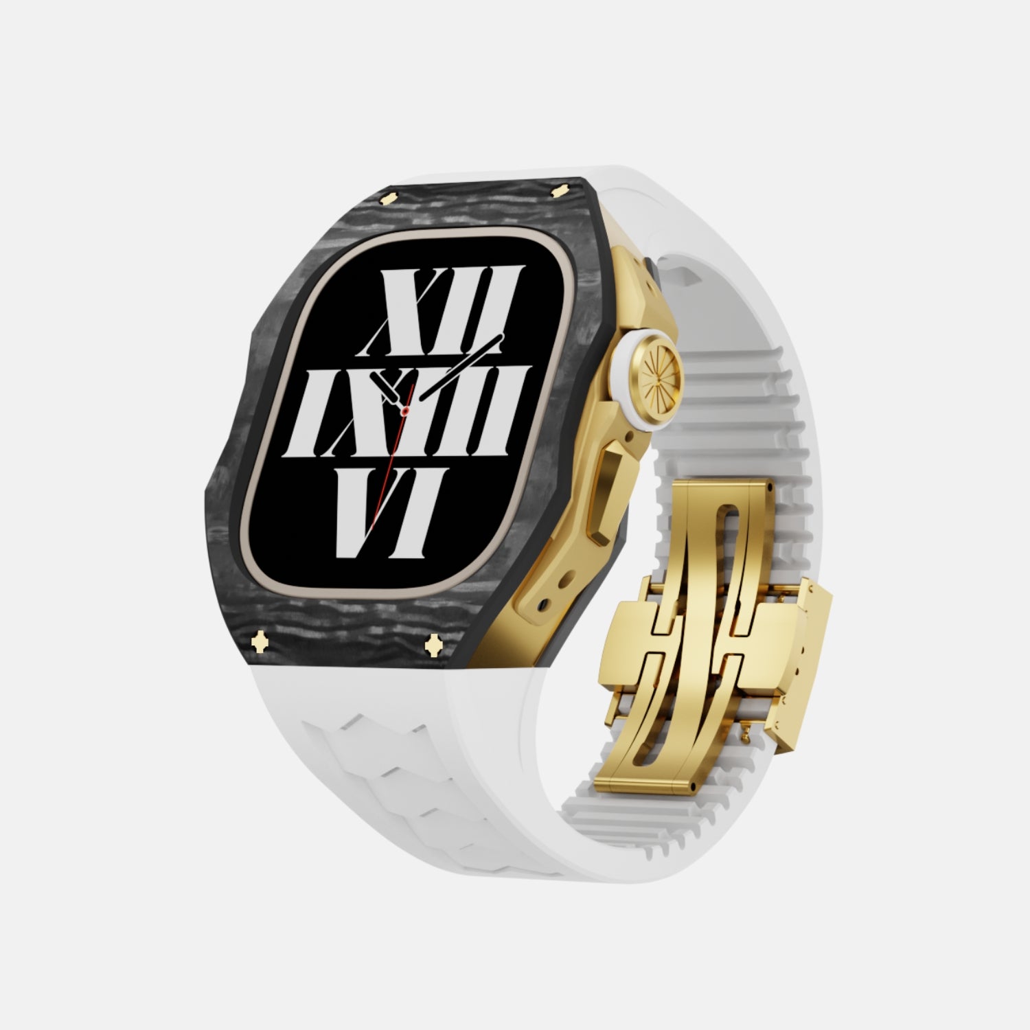 49MM Carbon Fiber Edition Case - Gold