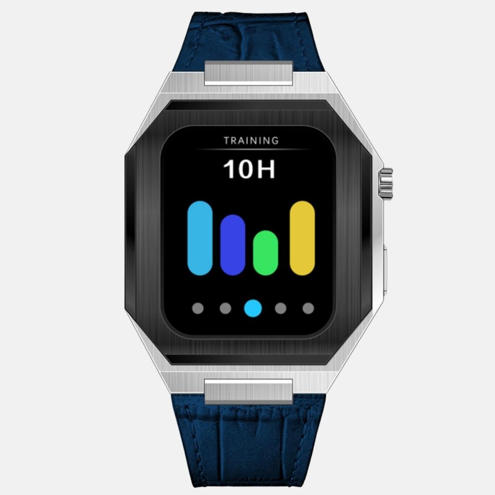 44MM Dual Tone Silver Luxury Edition Case- Leather Strap