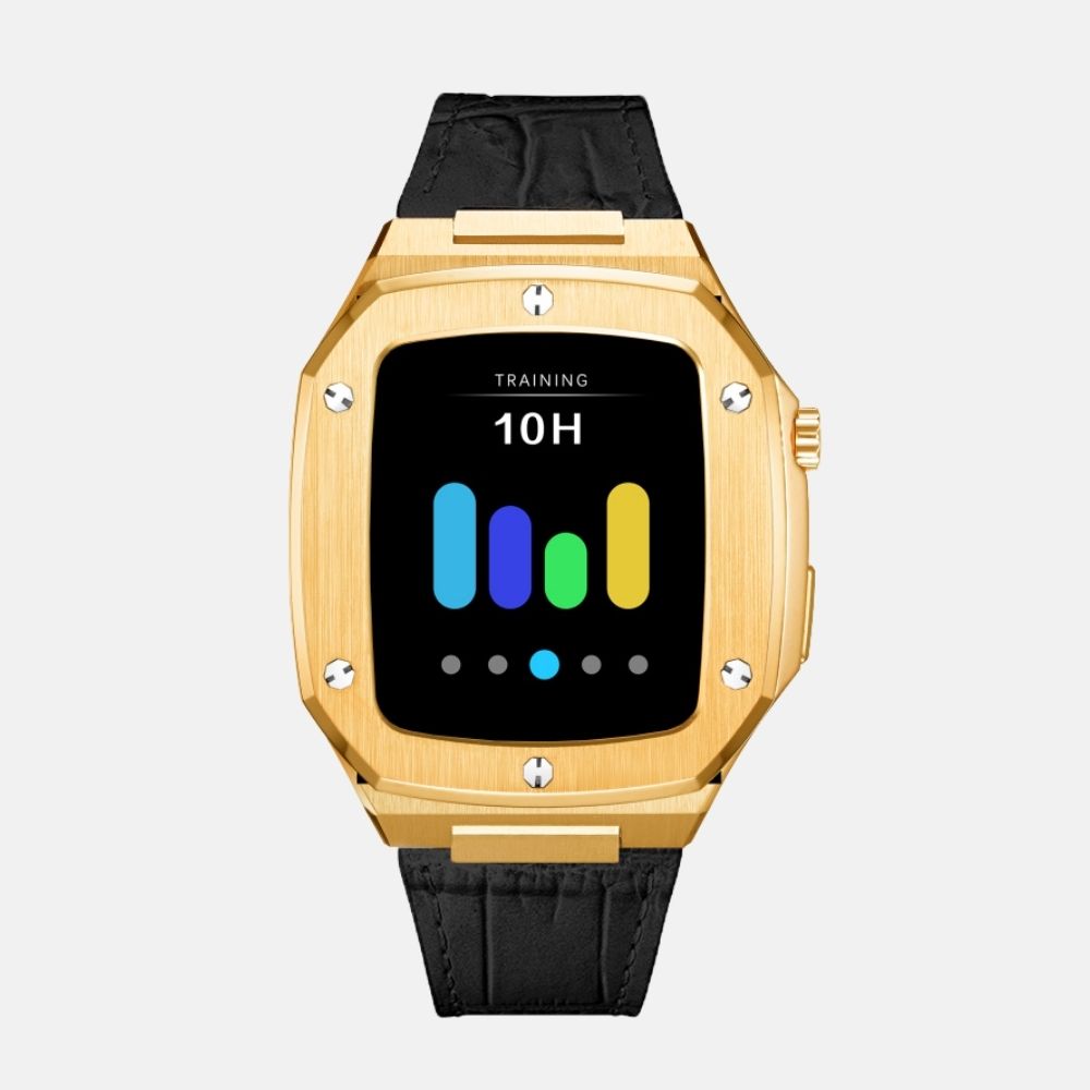 44MM Gold Luxury Edition Case- Leather Strap