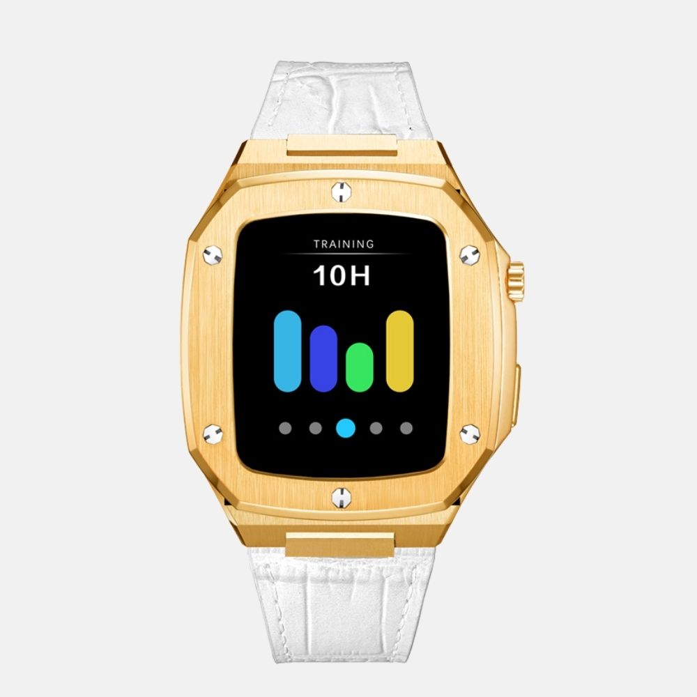 44MM Gold Luxury Edition Case- Leather Strap