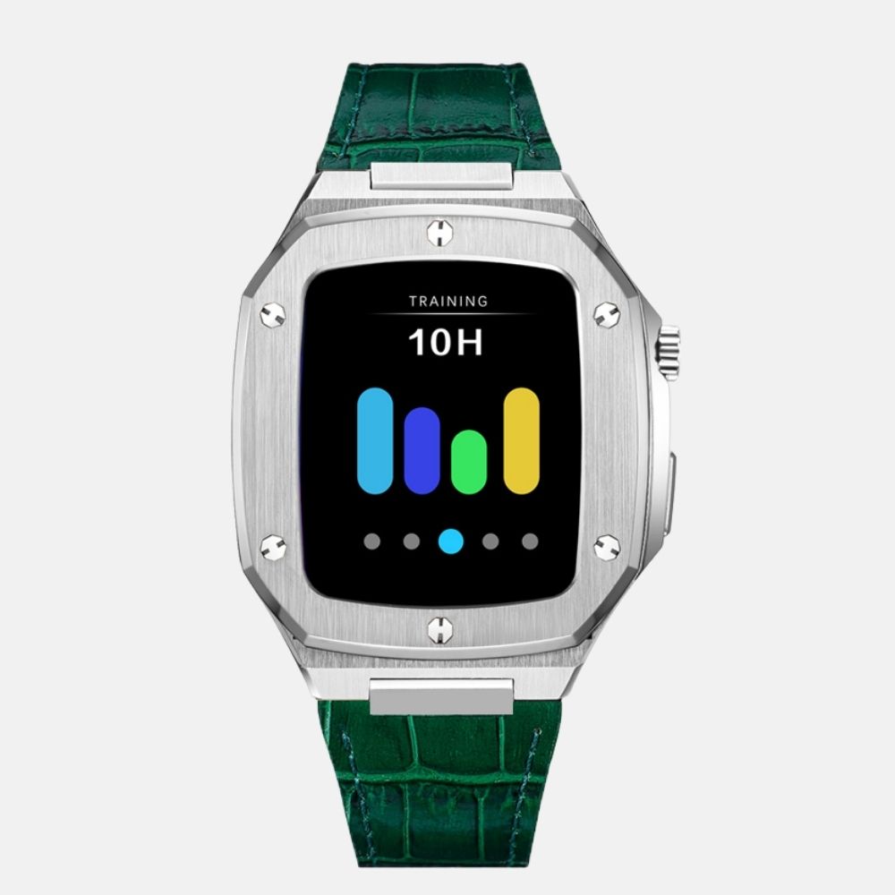 44MM Silver Luxury Edition Case- Leather Strap