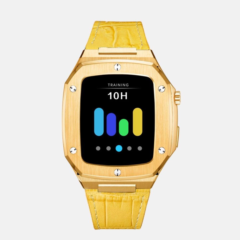 44MM Gold Luxury Edition Case- Leather Strap