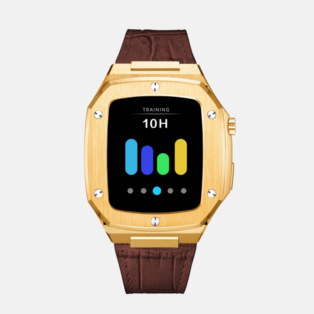 44MM Gold Luxury Edition Case- Leather Strap