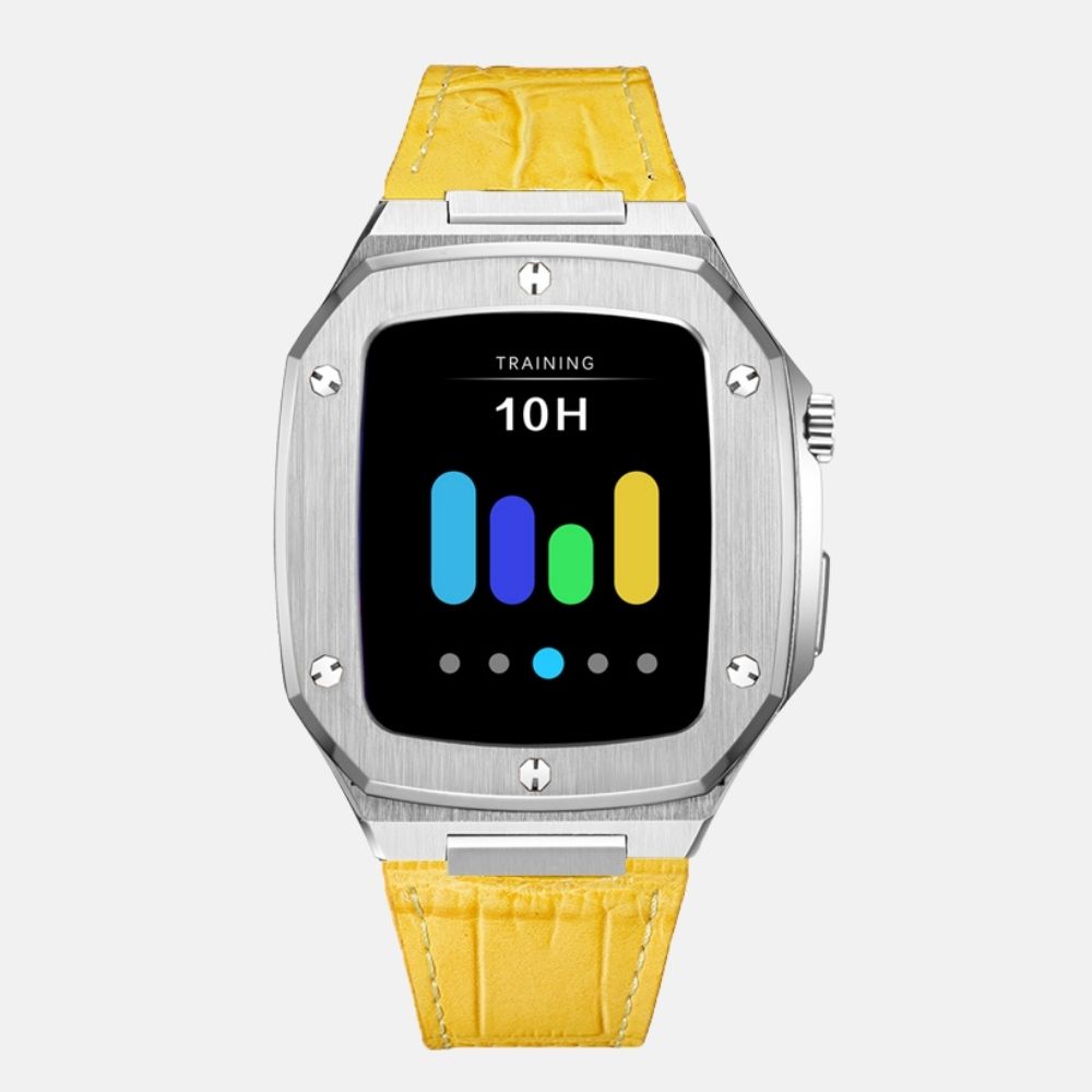 44MM Silver Luxury Edition Case- Leather Strap