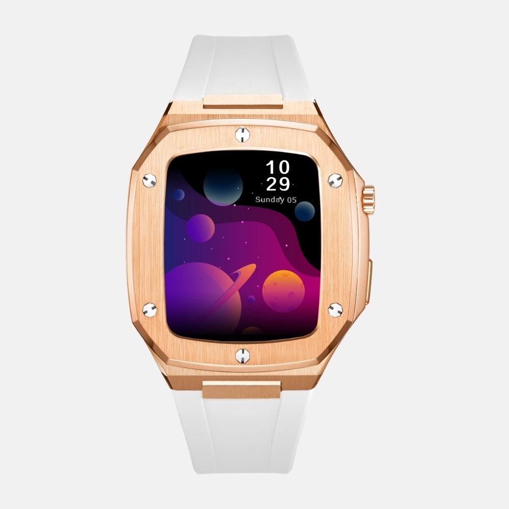 44MM Rosegold Luxury Edition Case- Silicone Strap