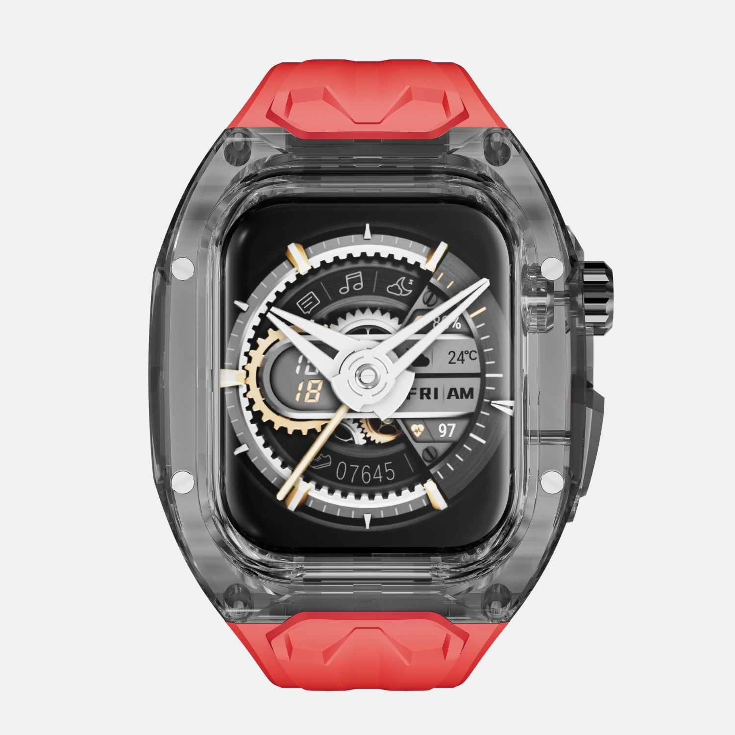 45/44MM Crystal Black Edition- Red