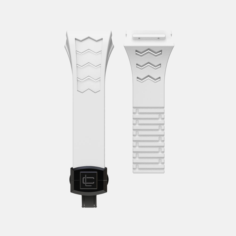 Fluorkautschukarmband aus Kohlefaser Edition Gehäuse 49 mm - Schwarze Schnalle