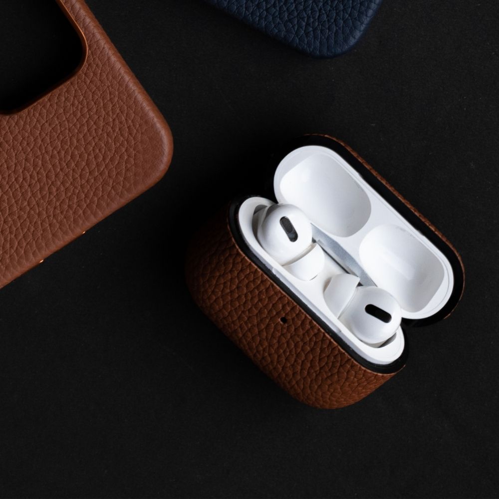 Leather case discount for airpods pro