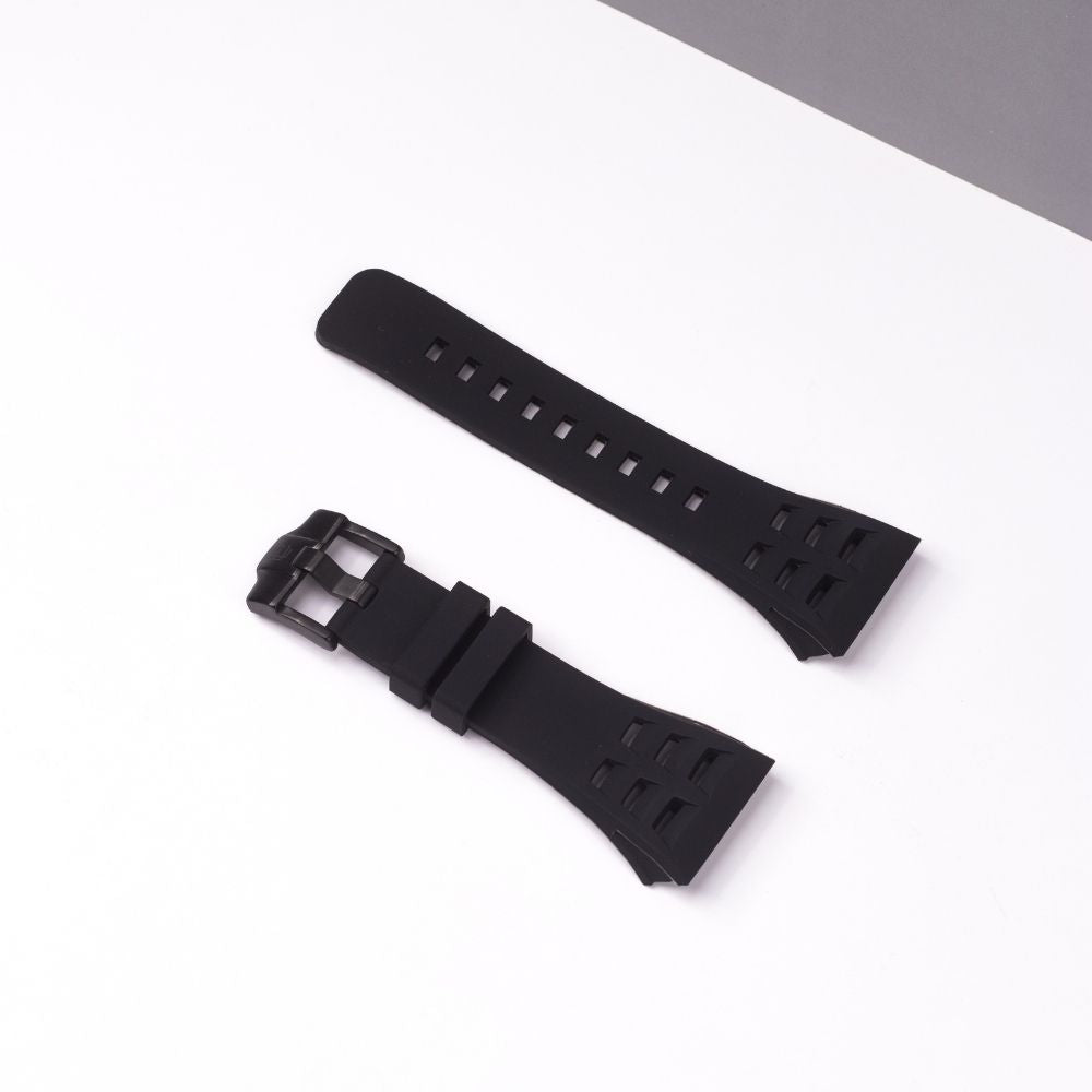 SILICONE STRAP OF SPORT LUXURY CASE 44&45MM- BLACK BUCKLE